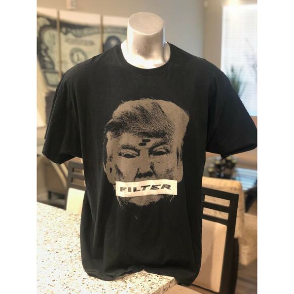 Donald Trump FILTER Mouth Label TShirt Free Speech Twitter President America 2XL - Picture 5 of 5